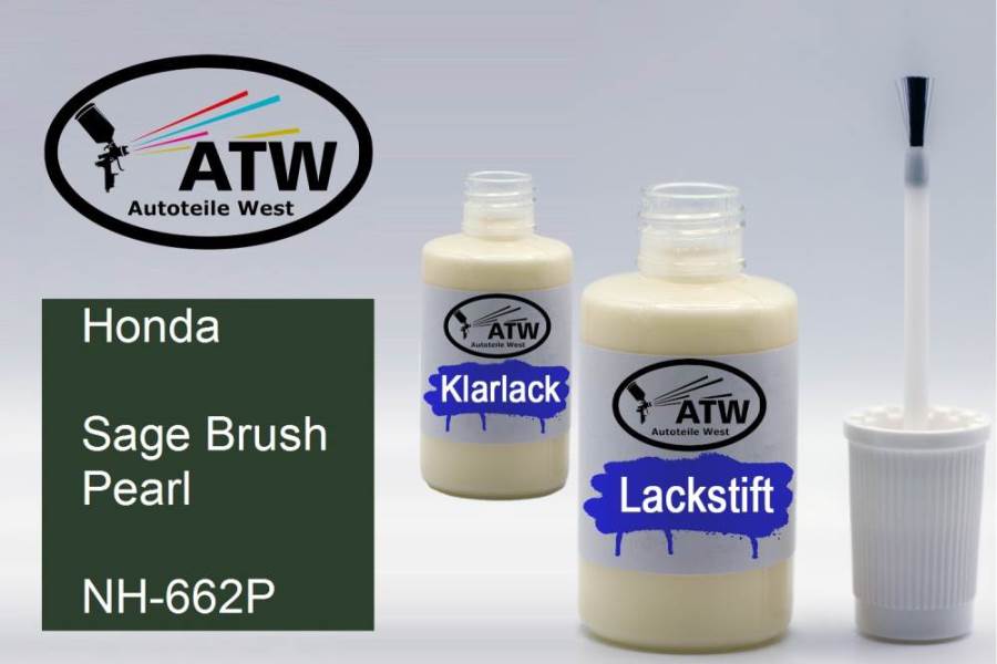 Honda, Sage Brush Pearl, NH-662P: 20ml Lackstift + 20ml Klarlack - Set, von ATW Autoteile West.